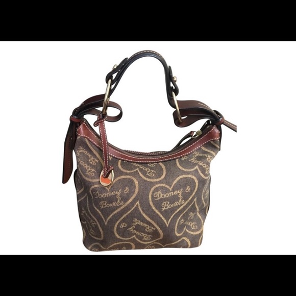 Dooney & Bourke Canvas Hearts Hobo Bag / Purse - Picture 7 of 8